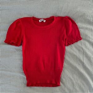 Vintage Red Holiday Blouse